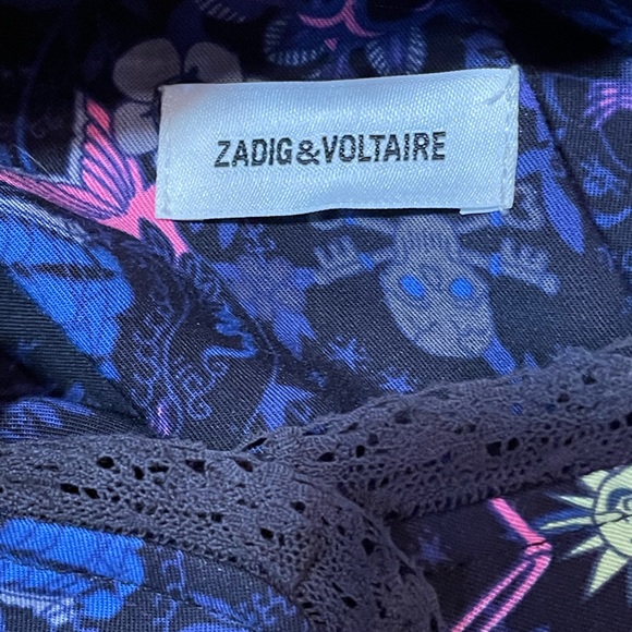 Zadig & Voltaire Pirate Skeleton Floral Sailor Spooky Tattoo Dress - Picture 15 of 16